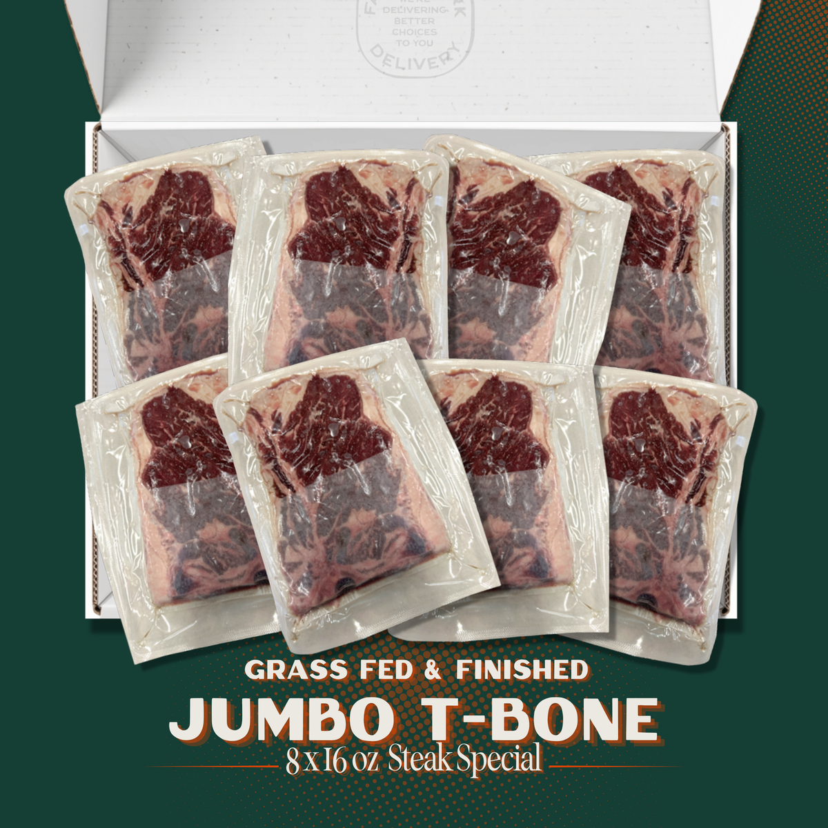 Grass Fed Jumbo T-Bone Steak Special - Halal