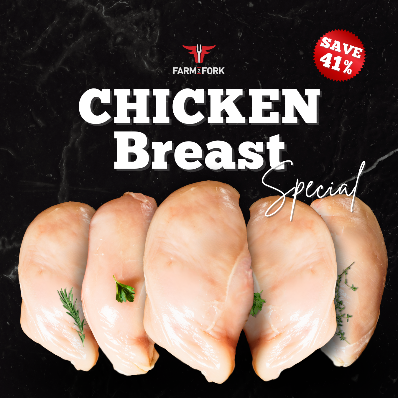 Natural Air-Chilled Chicken Breast Sale - 10 lbs. Special