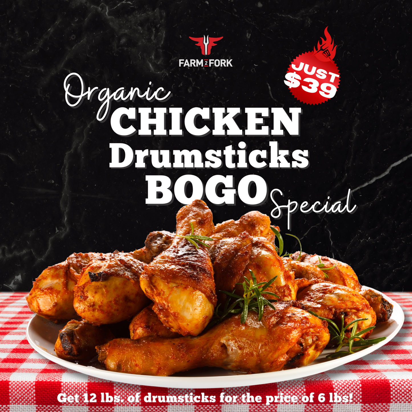 Organic Chicken Drumsticks BOGO Special