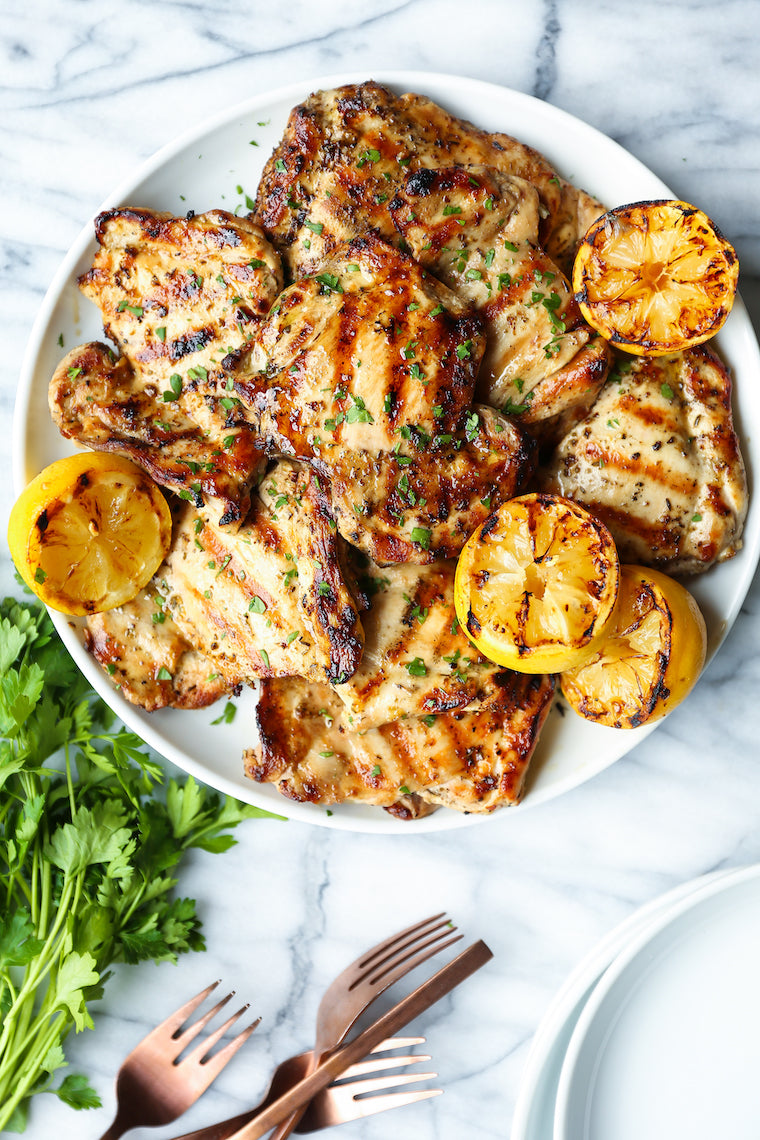 Lemon Pepper Marinated Boneless Skinless Chicken Thighs