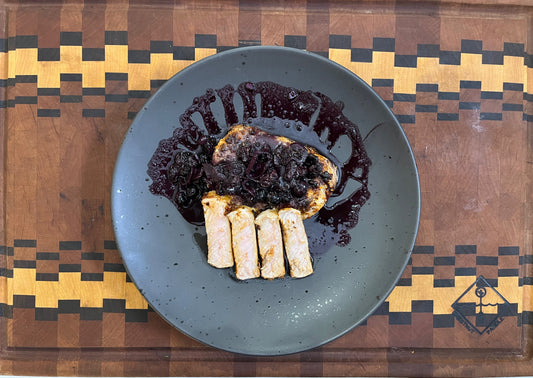 Delicious Pork Chops with Burst Blueberry Sauce