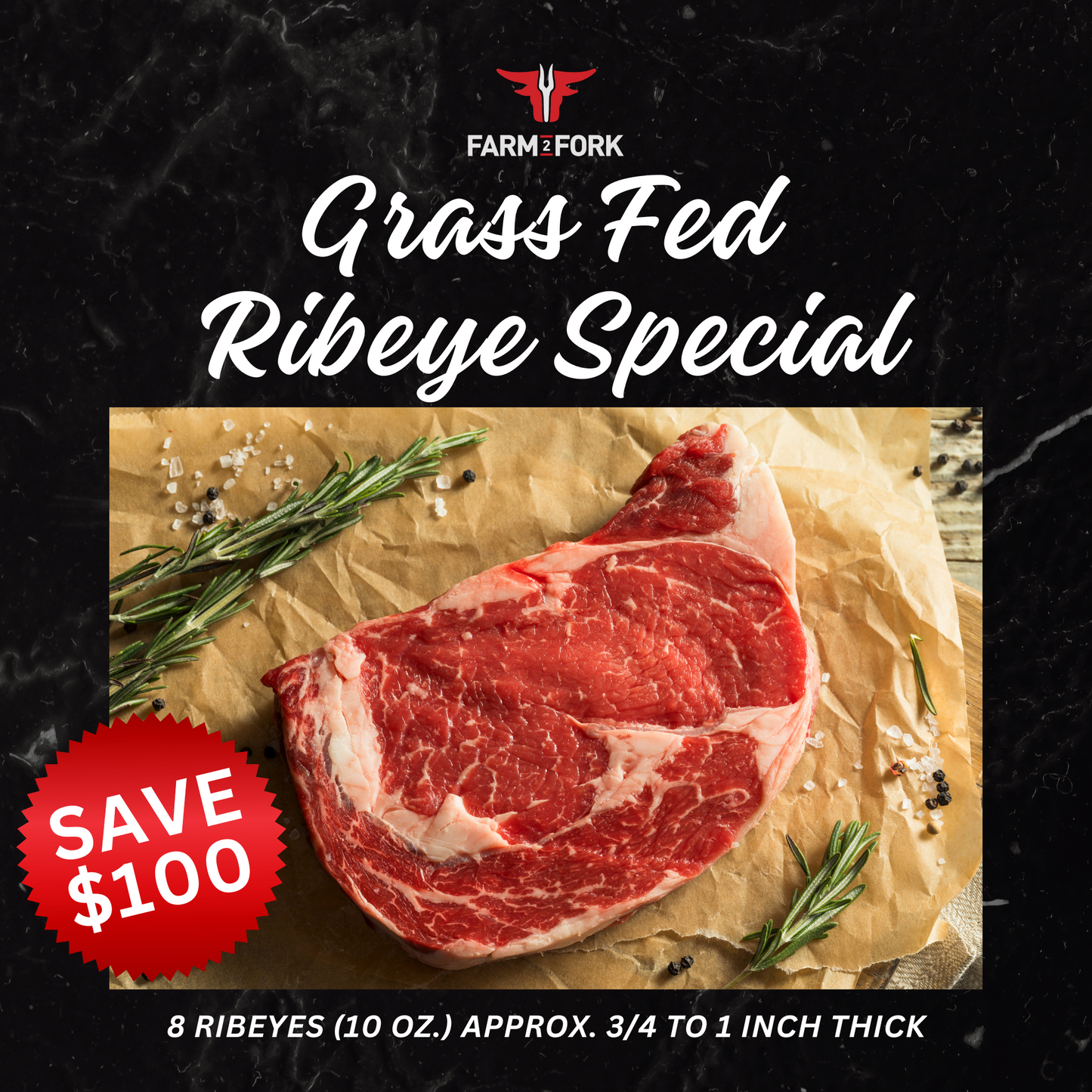 Grass Fed Ribeye Special