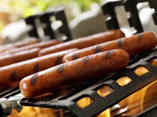 Hotdogs on an Outdoor Grill